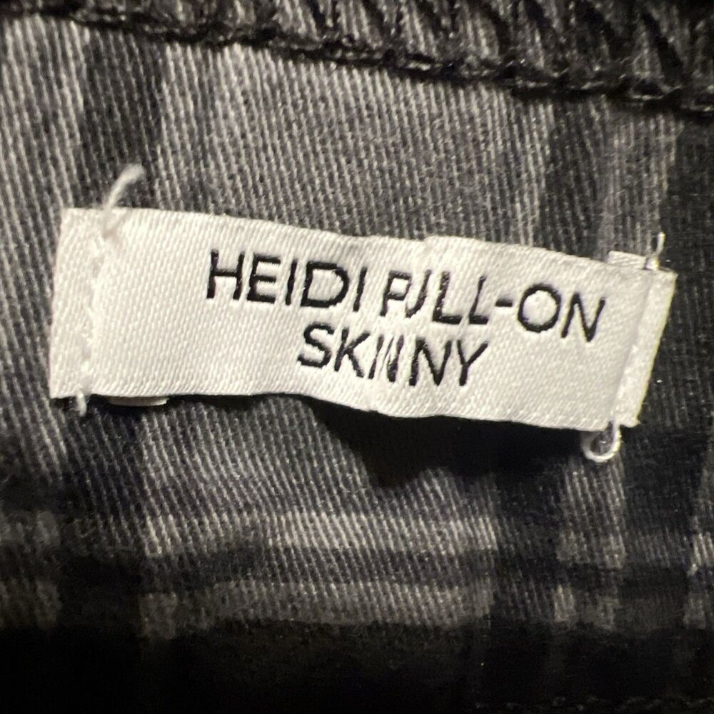 Nine West Heidi Pull Skinny Black & Gray Thick Knit Cotton Blend Pants Size 14 - Picture 9 of 10